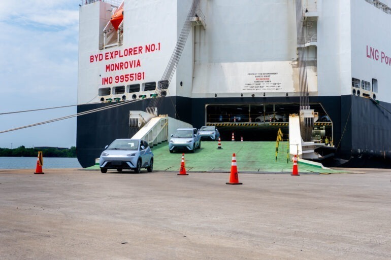 Llegan a México el buque BYD Explorer No.1 con mas de más de 7,000 vehículos